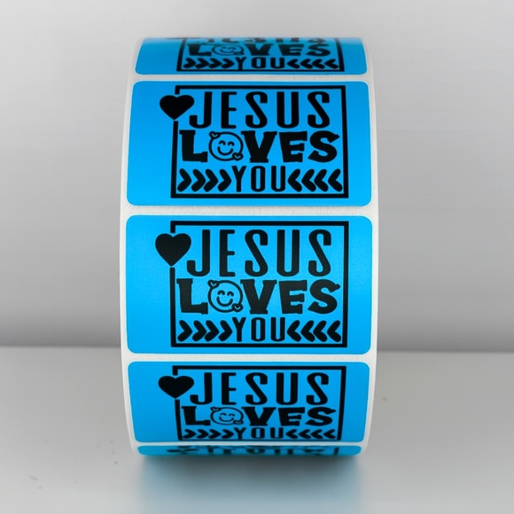 Jesus Loves You Stickers Labels Faith Packaging Small Business Gifts - Picture 3 of 11
